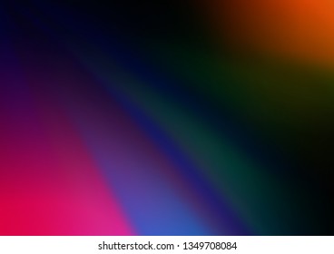 Dark Multicolor, Rainbow vector abstract bright background. Colorful illustration in blurry style with gradient. The template can be used for your brand book.