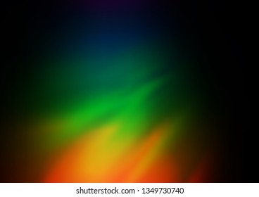 Dark Multicolor, Rainbow vector abstract background. Glitter abstract illustration with an elegant design. The best blurred design for your business.