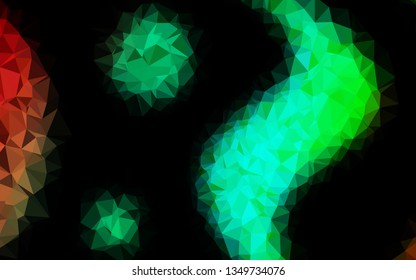 Dark Multicolor, Rainbow vector abstract mosaic background. Colorful illustration in abstract style with gradient. Completely new template for your business design.