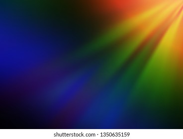 Dark Multicolor, Rainbow vector abstract blurred template. Glitter abstract illustration with an elegant design. The blurred design can be used for your web site.
