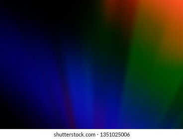 Dark Multicolor, Rainbow vector abstract bright background. Modern geometrical abstract illustration with gradient. The blurred design can be used for your web site.