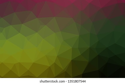 Dark Multicolor, Rainbow vector abstract mosaic background. An elegant bright illustration with gradient. The best triangular design for your business.