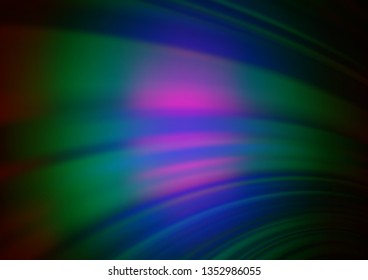 Dark Multicolor, Rainbow vector abstract bokeh pattern. Modern geometrical abstract illustration with gradient. The elegant pattern for brand book.