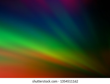 Dark Multicolor, Rainbow vector abstract bright background. Glitter abstract illustration with an elegant design. The background for your creative designs.