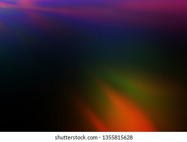 Dark Multicolor, Rainbow vector abstract background. A vague abstract illustration with gradient. The template can be used for your brand book.
