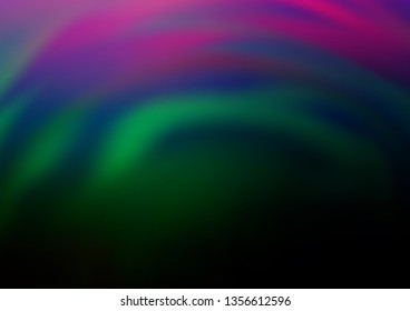 Dark Multicolor, Rainbow vector abstract template. Creative illustration in halftone style with gradient. Brand new style for your business design.