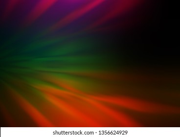 Dark Multicolor, Rainbow vector abstract background. Creative illustration in halftone style with gradient. A completely new design for your business.