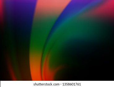 Dark Multicolor, Rainbow vector abstract template. Colorful abstract illustration with gradient. The best blurred design for your business.