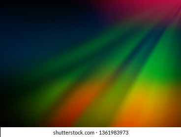 Dark Multicolor, Rainbow vector abstract bright template. A vague abstract illustration with gradient. The template for backgrounds of cell phones.