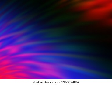 Dark Multicolor, Rainbow vector abstract blurred background. An elegant bright illustration with gradient. A completely new template for your design.