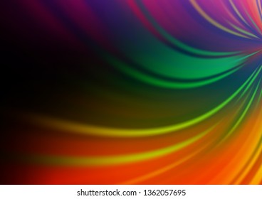 Dark Multicolor, Rainbow vector abstract bright background. An elegant bright illustration with gradient. The best blurred design for your business.