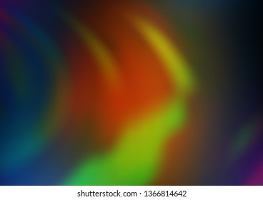 Dark Multicolor, Rainbow vector abstract blurred background. Colorful abstract illustration with gradient. A completely new design for your business.