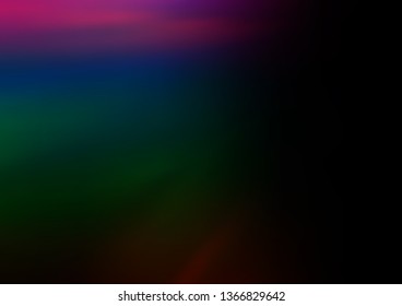 Dark Multicolor, Rainbow vector abstract template. Creative illustration in halftone style with gradient. The template for backgrounds of cell phones.