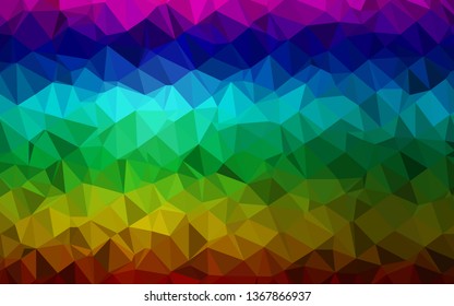 Dark Multicolor, Rainbow vector abstract mosaic pattern. Brand new colorful illustration in with gradient. Completely new design for your business.