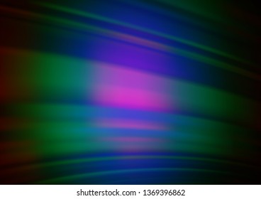 Dark Multicolor, Rainbow vector abstract blurred template. A vague abstract illustration with gradient. Brand new design for your business.