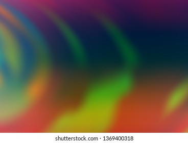 Dark Multicolor, Rainbow vector abstract background. Glitter abstract illustration with an elegant design. Brand new style for your business design.