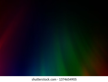 Dark Multicolor, Rainbow vector abstract blurred background. A vague abstract illustration with gradient. A new texture for your design.