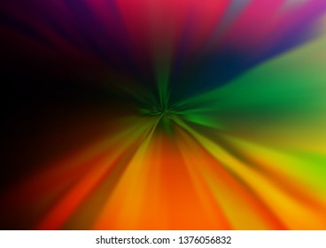 Dark Multicolor, Rainbow vector abstract bright template. A completely new color illustration in a bokeh style. Brand new design for your business.