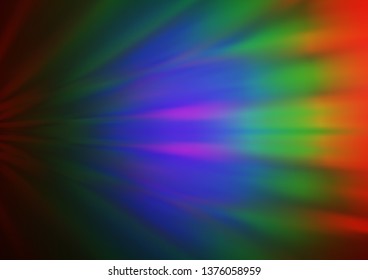 Dark Multicolor, Rainbow vector abstract blurred background. Glitter abstract illustration with an elegant design. The best blurred design for your business.