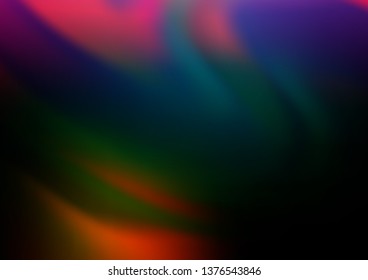 Dark Multicolor, Rainbow vector abstract background. A completely new color illustration in a bokeh style. The template can be used for your brand book.