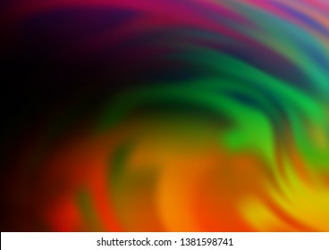 Dark Multicolor, Rainbow vector abstract background. Modern geometrical abstract illustration with gradient. The elegant pattern for brand book.