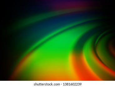 Dark Multicolor, Rainbow vector abstract blurred template. Colorful illustration in blurry style with gradient. The template for backgrounds of cell phones.