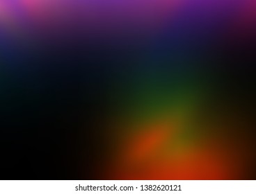 Dark Multicolor, Rainbow vector abstract blurred template. Colorful illustration in abstract style with gradient. The background for your creative designs.
