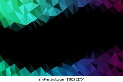 Dark Multicolor, Rainbow vector abstract mosaic background. Brand new colorful illustration in with gradient. Completely new design for your business.