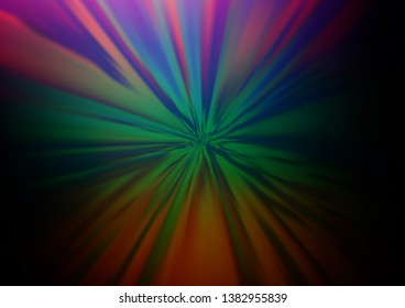 Dark Multicolor, Rainbow vector abstract blurred background. Colorful abstract illustration with gradient. A completely new template for your design.