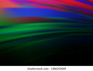 Dark Multicolor, Rainbow vector abstract template. Creative illustration in halftone style with gradient. The blurred design can be used for your web site.