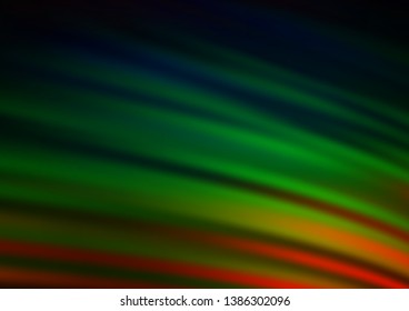 Dark Multicolor, Rainbow vector abstract template. Creative illustration in halftone style with gradient. The blurred design can be used for your web site.