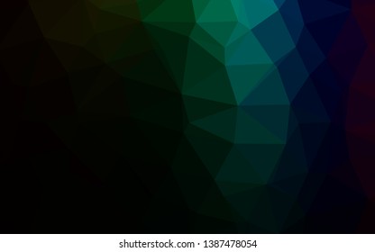 Dark Multicolor, Rainbow vector abstract mosaic pattern. A vague abstract illustration with gradient. Elegant pattern for a brand book.