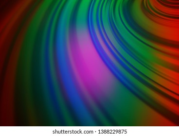 Dark Multicolor, Rainbow vector abstract template. An elegant bright illustration with gradient. The template can be used for your brand book.