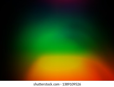 Dark Multicolor, Rainbow vector abstract bright background. An elegant bright illustration with gradient. The template can be used for your brand book.
