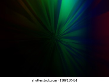 Dark Multicolor, Rainbow vector abstract bright template. Colorful illustration in abstract style with gradient. Brand new style for your business design.