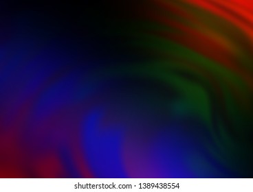 Dark Multicolor, Rainbow vector abstract blurred background. Colorful abstract illustration with gradient. A new texture for your design.