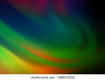 Dark Multicolor, Rainbow vector abstract blurred template. Colorful illustration in blurry style with gradient. Brand new design for your business.