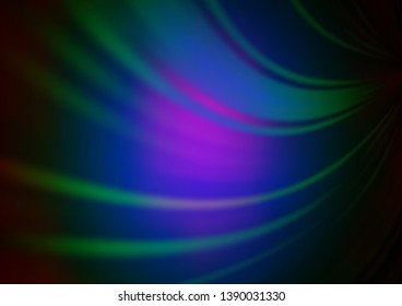 Dark Multicolor, Rainbow vector abstract template. Colorful abstract illustration with gradient. The elegant pattern for brand book.