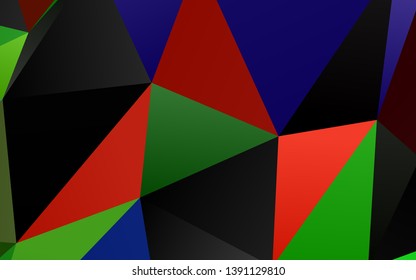 Dark Multicolor, Rainbow vector abstract mosaic backdrop. Colorful illustration in abstract style with gradient. Template for a cell phone background.