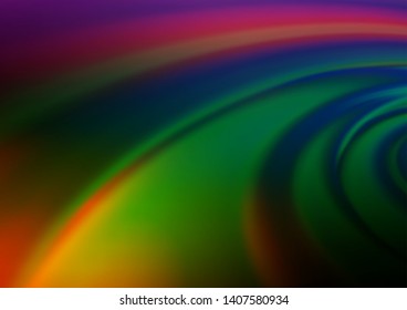 Dark Multicolor, Rainbow vector abstract bright background. A vague abstract illustration with gradient. A completely new design for your business.