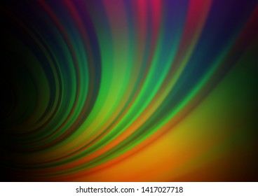 Dark Multicolor, Rainbow vector abstract blurred pattern. Colorful illustration in blurry style with gradient. The template for backgrounds of cell phones.