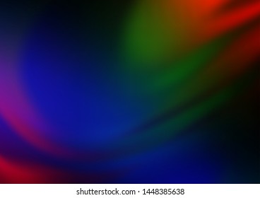 Dark Multicolor, Rainbow vector abstract bokeh pattern. Colorful illustration in abstract style with gradient. Brand new style for your business design.