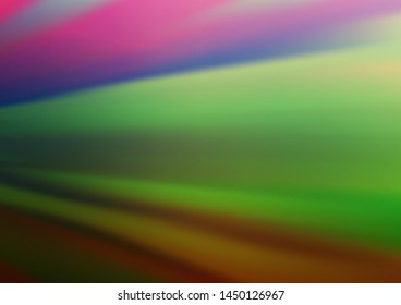 Dark Multicolor, Rainbow vector abstract blurred background. A vague abstract illustration with gradient. The blurred design can be used for your web site.