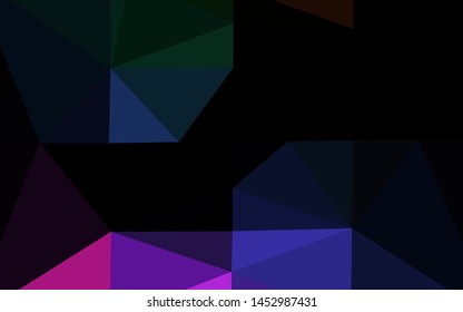 Dark Multicolor, Rainbow vector abstract polygonal cover. Colorful illustration in abstract style with gradient. Polygonal design for your web site.