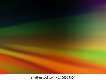 Dark Multicolor, Rainbow vector abstract blurred template. Glitter abstract illustration with an elegant design. A completely new design for your business.