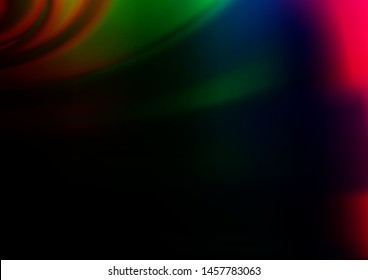Dark Multicolor, Rainbow vector abstract blurred background. Glitter abstract illustration with an elegant design. A completely new template for your design.