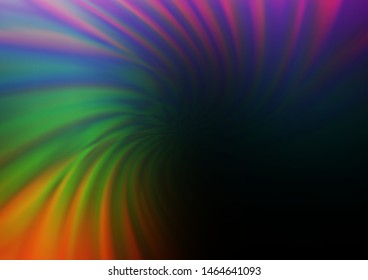 Dark Multicolor, Rainbow vector abstract background. A completely new color illustration in a bokeh style. The template can be used for your brand book.