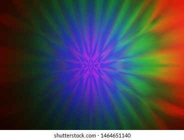 Dark Multicolor, Rainbow vector abstract background. Creative illustration in halftone style with gradient. A completely new design for your business.