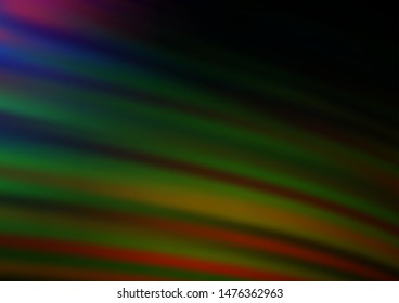 Dark Multicolor, Rainbow vector abstract bright background. Colorful illustration in blurry style with gradient. The blurred design can be used for your web site.