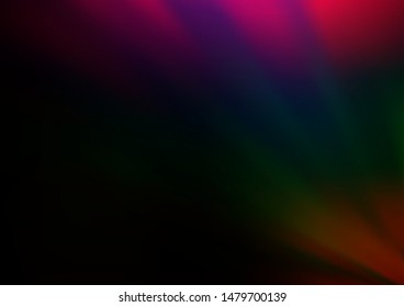 Dark Multicolor, Rainbow vector abstract bright template. Modern geometrical abstract illustration with gradient. The best blurred design for your business.